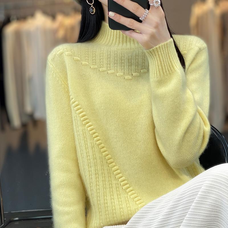 Женский кашемировый свитер Qinghe кашемир 30% кашемир 70% шерсть осенне-зимний пуловер теплый и модный