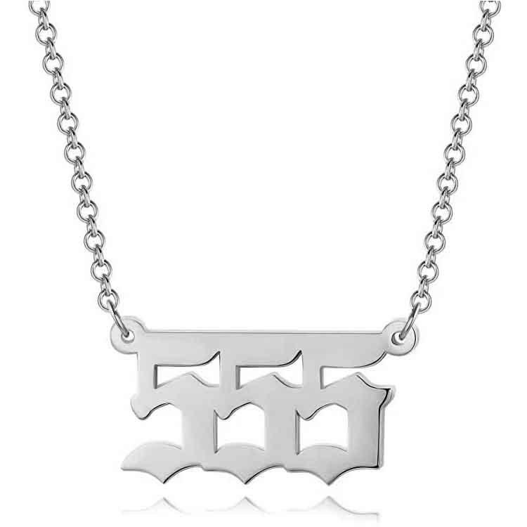 Ожерелья из нержавеющей стали с номерами ангелов, счастливыми числами 111 222 333 444 555 777 888 999 666 000, женское ожерелье с подвеской