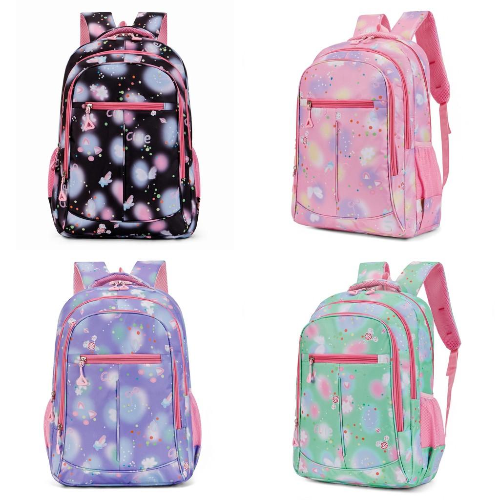 Casual Kids Backpack With Striped Pattern And Polyester Lining For Daily Use
