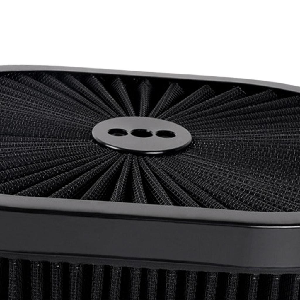 Овальный очиститель воздуха, легко чистится, автомобильные аксессуары для улучшения способности к ускорению, черный