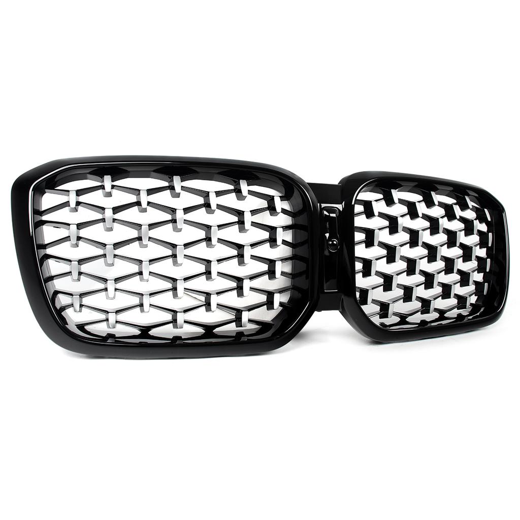 Diamond Look Front Bumper Kidney Grille for BMW X3 G01 X4 G02 2022 2023 2024 M40i sDrive20i M Sport Center Grilles Mesh