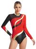 Боди с длинными рукавами, гимнастический костюм для фигурного катания, спортивный комбинезон, спортивная одежда, балетный костюм для фигурного катания, танцевальный костюм