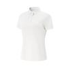 Soft And Comfortable Breathable Solid Color Versatile Short Sleeve Polo Shirt Women Tops White APLV294-5