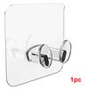 10/1Pcs Transparent Wall Hooks Strong Self Adhesive Hanger Plug Socket Holders Door Sticky Hanging Hook for Kitchen Bathroom