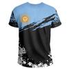 Argentine Men's T-shirts Short Sleeved T-shirts With 3d National Flag Logo City Fashion T-shirts Football Breathable T-shirts