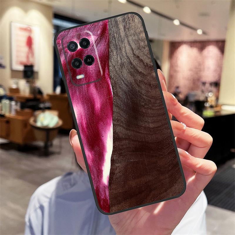 Деревянный кейс из смолы для Oppo A40 A60 A80 A18 A38 A58 A78 A98 A16 A76 A96 A15 A17 A77 A74 A94 A54 A57S Чехол