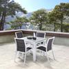 Garden Furniture Set ModuloWood T4/8+F4 Glass Deco Wood White Wilsa Garden