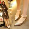 Sexy Pointed Toe Pearl High Heels Shoes Female Fashion Hollow with Sandals Paillette of the Thin Breathable Shoes Women Pumps