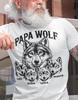 Футболка Папа-волк – Персонализированная футболка для папы или дедушки из волчьей стаи с детьми