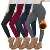Женские термо леггинсы с высокой талией, повседневные спортивные, с карманами, для осени/зимы