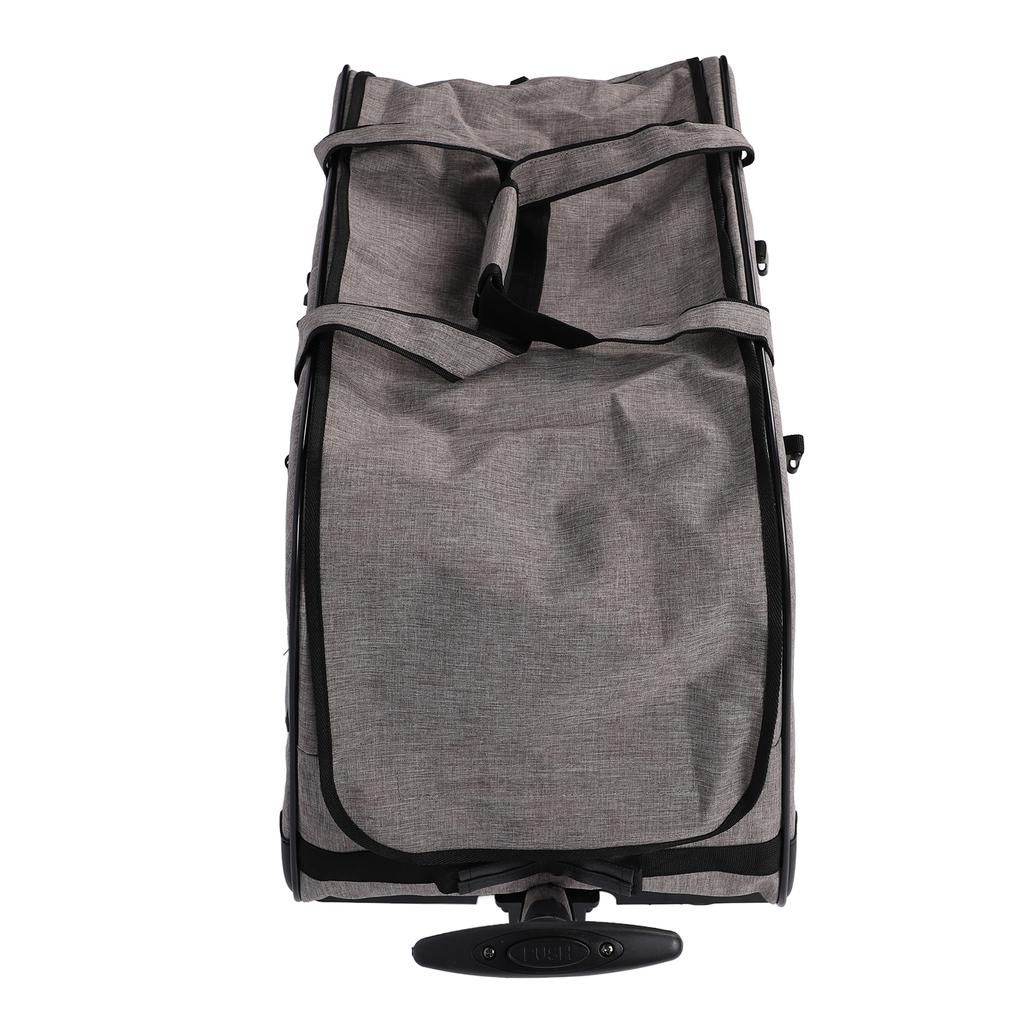 Переноска для питомцев на колесиках, дышащая сетка, складная сумка для путешествий для кошек и собак, со съемными колесами, для животных весом до 17,5 кг, серая