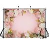 Flowers Pink  Photography Background Vinyl Cloth Backdrop for Baby Shower Lovers Valentines Day Wedding Photophone Photo Studio