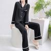 Simple Long-sleeved Trousers Pajamas Two-piece Set Loose Casual Pajamas Modal Home Wear Women's Solid Color Pajamas