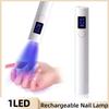 Mini UV Nail Lamp Dryer Machine Portable USB Rechargeable LED Nail Quick Drying Light Handheld Manicure Lamp For Gel Varnish