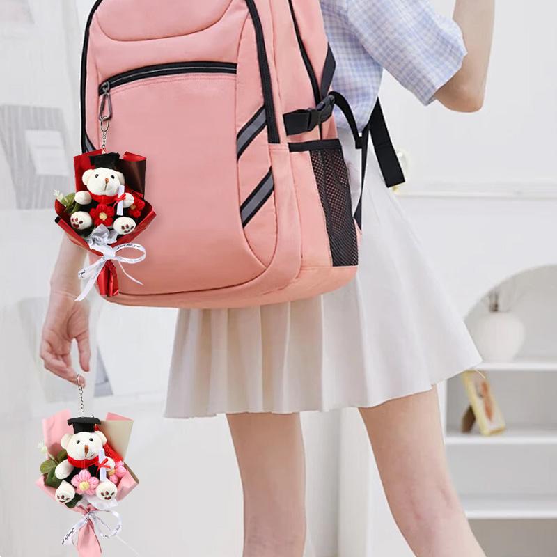 1 шт. Выпускной букет мини-цветок DIY брелок для ключей маленький медведь плюшевая игрушка домашний декор