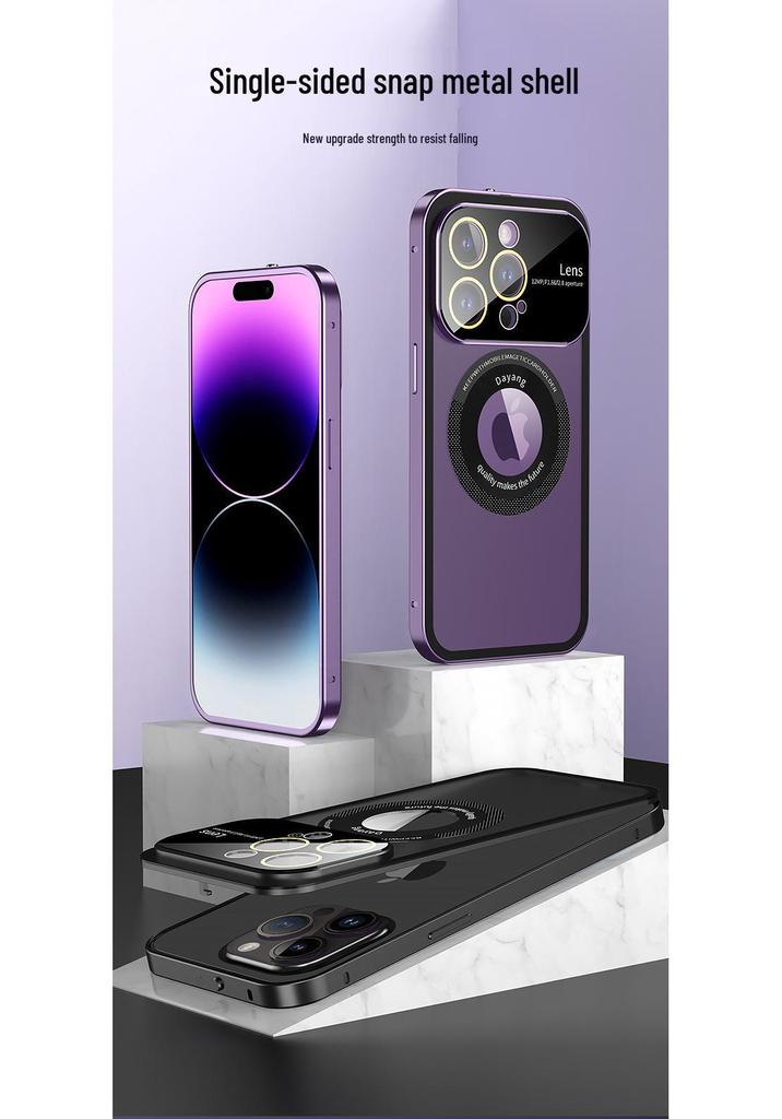 Защитный чехол для iPhone 15 Pro Max с металлической пружинной застежкой, функциями теплоотвода и защиты от падений