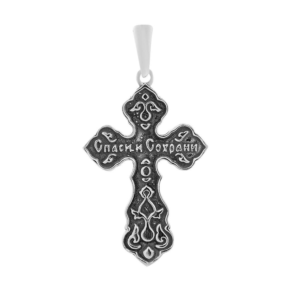 Серебряный крестик без камней (2156796)