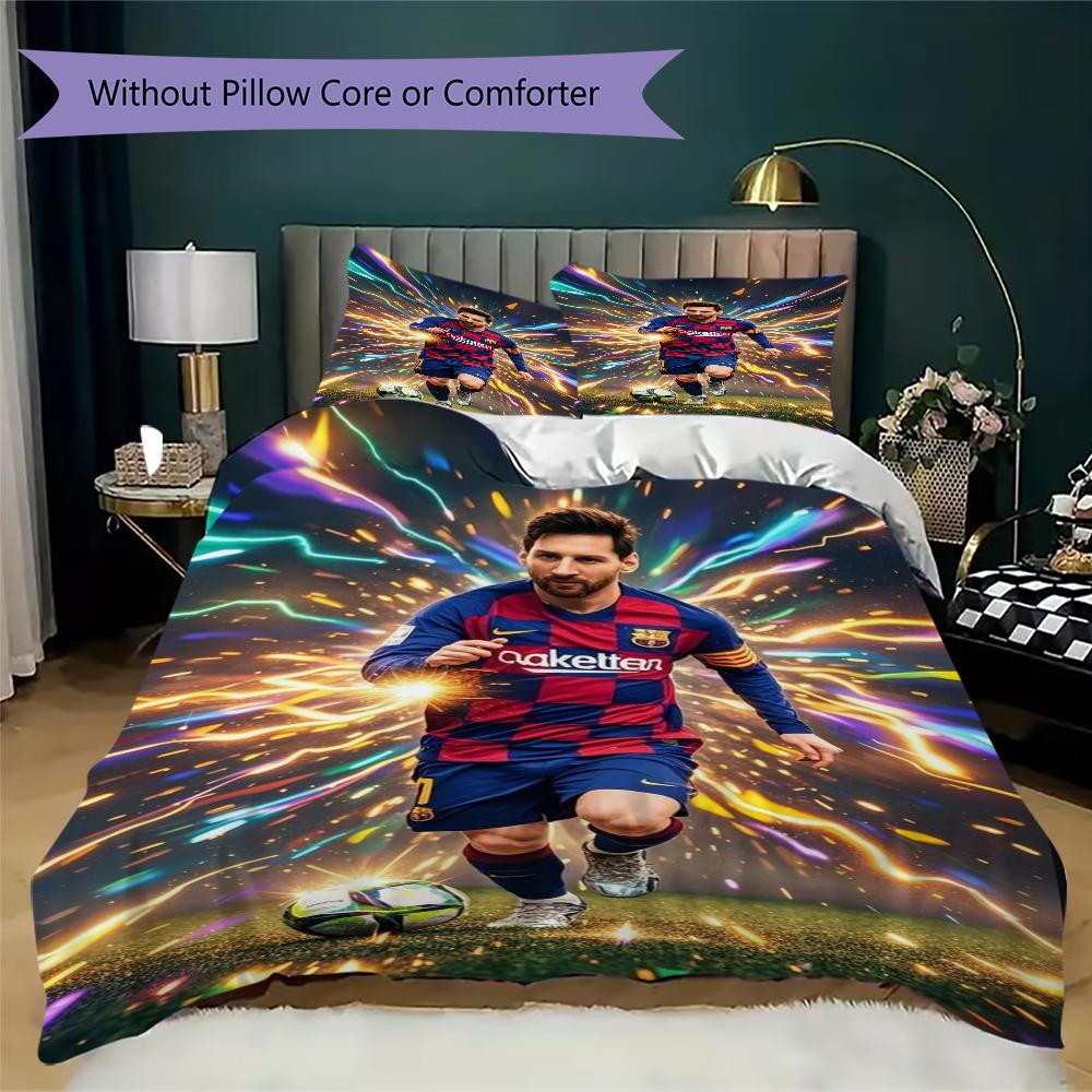Lionel Messi Football Legend Bedding Without Core 1 Duvet Cover 2 Pillowcase Without Core Christmas Birthday Gift Bedding Set