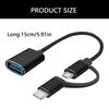 Короткий USB Type C Male Устройство к USB 3.0 Female Адаптер Кабель Разъемы OTG Адаптер Кабель для Синхронизации Данных для ПК Ноутбука
