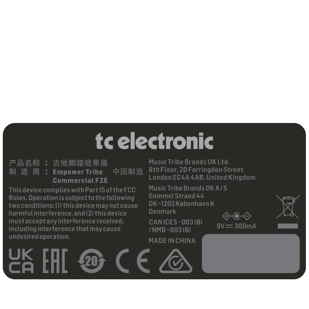 Tc Electronic Digital Delay Pedal TonePrint Compatible 6 TonePrint Slots 3 MASH Footswitches Studio Grade Algorithm Crystal Delay 6 Presets Tap Tempo