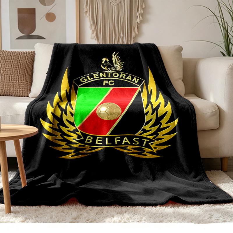 Glentoran FC Soft and comfortable flannel Suitable for sofas living rooms outdoor camping travel and also makes a great anniversary gif