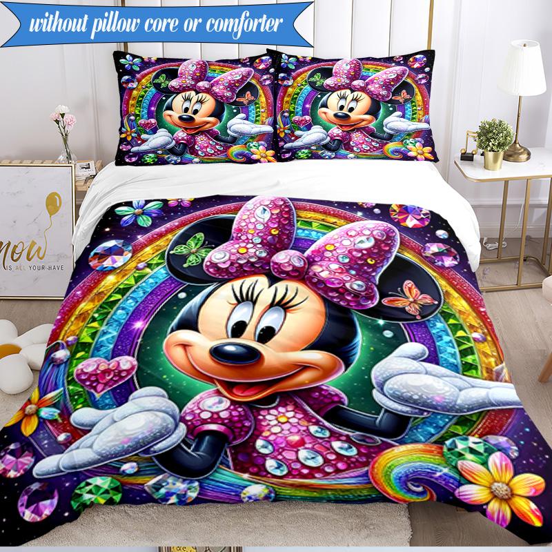 Mic-key 3pcs K-pop music group Bedding set,Ideal for Bedroom, Dormitory,Including Duvet Cover And 2pcs Pillowcases,Fan gifts