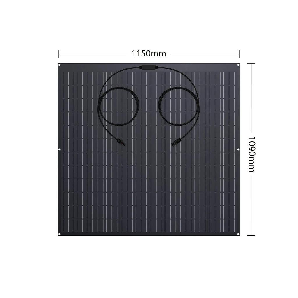 480W Flexible Solar Panel (2×240W) Monocrystalline Solar Module, ETFE Coating, for RV, Caravan, Boat, Roof,