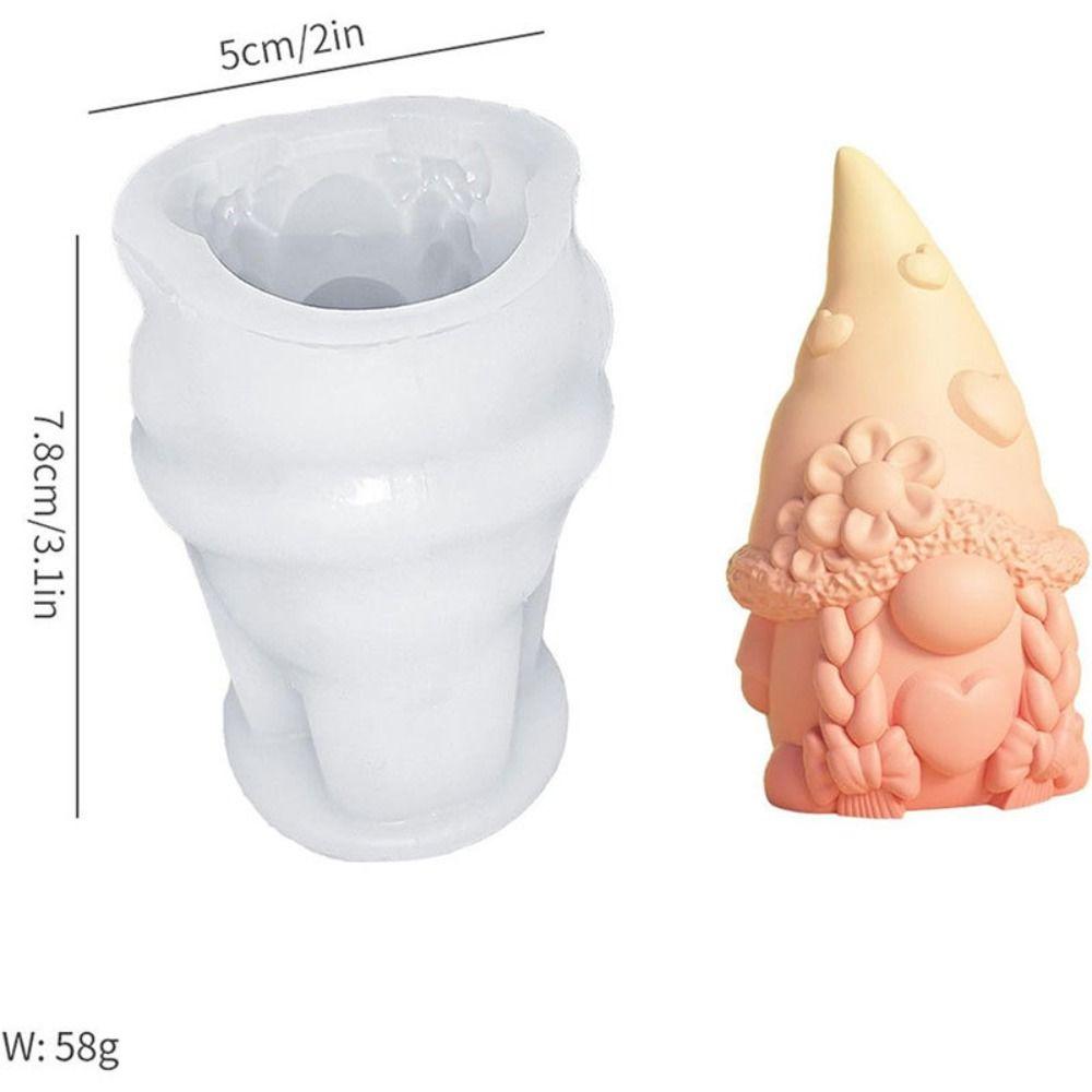 DIY Craft Easter Dwarf Mold Heat-Resistant Candle Making Tool Portable Chocolate Mold  Easter Gifts