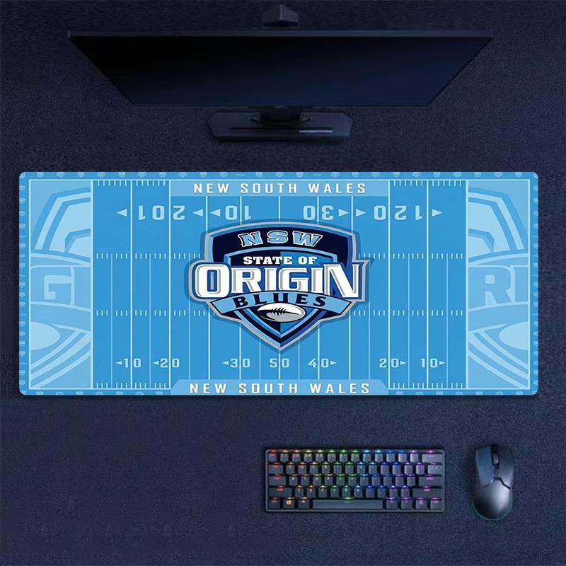 NSW Blues State of Origin Color Mouse Pad Large Gaming Table Cushion Non-slip Laptop Tablet Big Mousepad XXL Mat Mini PC Playmat With Lock edge