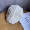 Elegant Retro English Beret With Short Brim And Solid Color Design For Outings