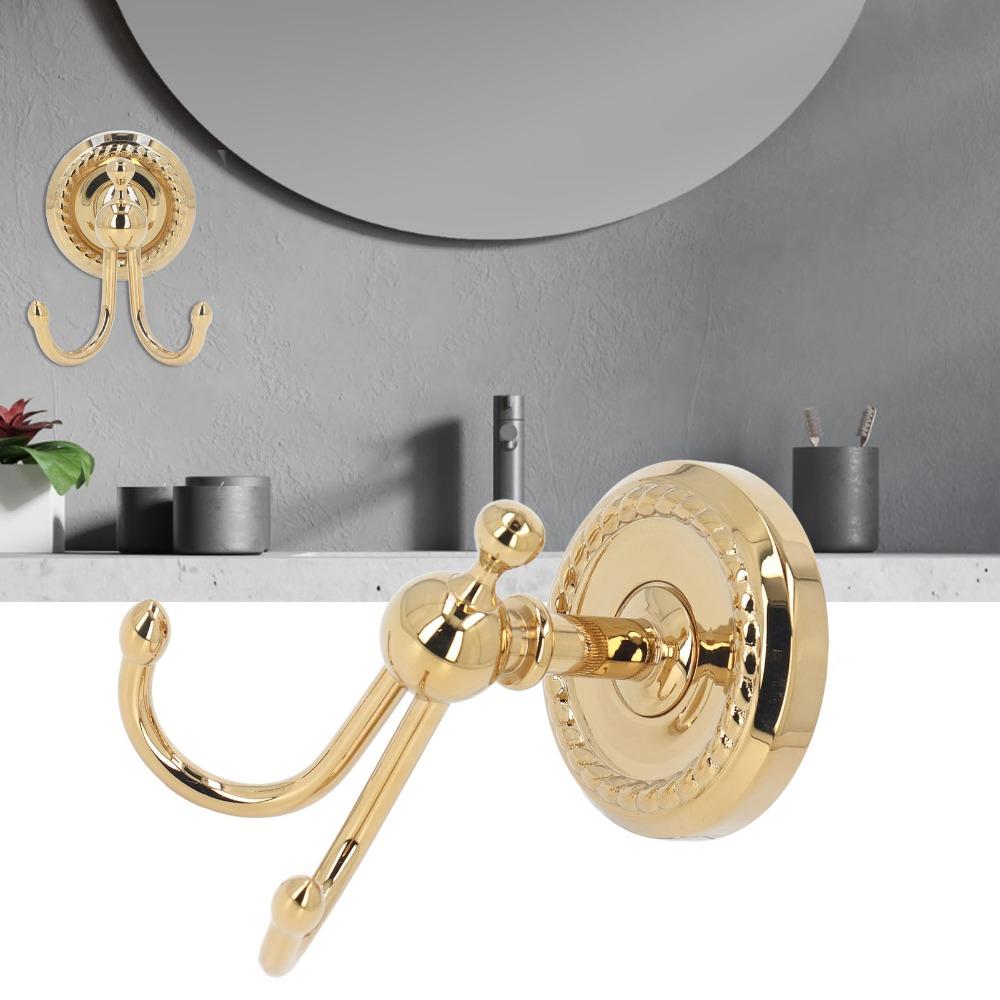 Golden Robe Hook Durable Towel Hook Retro Style Coat Hook Bathroom Bedroom Entryway