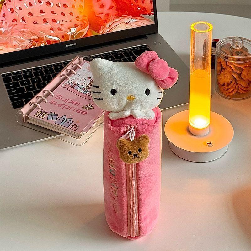 Hello Kitty Kawaii Pen Pouch With Spacious Interior For Girls And Office Supplies