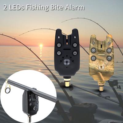 Lixada 2 светодиода, водонепроницаемость, регулируемая громкость тона, чувствительность, звуковое оповещение, сигнализация о поклевке на рыбалке