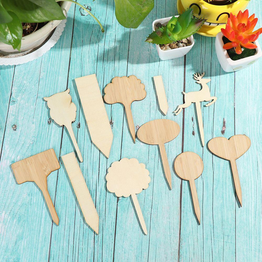 Nursery Pots Plant Markers Planting Tags Garden Wooden Labels Bonsai Ornament Bamboo Crafts