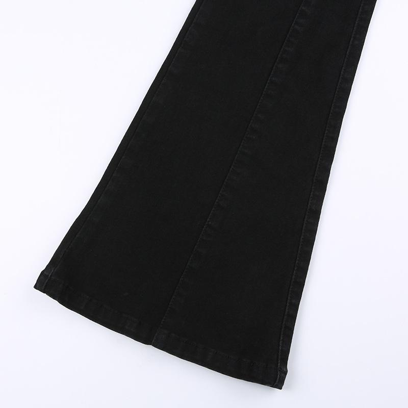 WTEMPO Brand Retro Street Hot Girls Style Low Waist Micro Flare Jeans Personality Pocket Casual Pants Women Micro Flare Pants