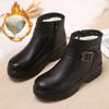 Snow Cotton Shoes for Women 2025 Winter New Warm Padded Platform Boots Non-slip Short Boots Elderly Black Ankle Boots Women