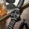 LIGE Top Brand Luxury Man watch Stainless Steel Band Fashion Calendar Watches for Men 24-Hour Moon Phase Waterproof Quartz Clock
