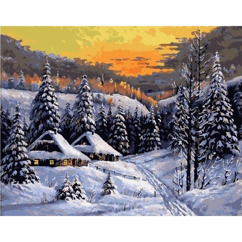 DIY 5D Diamond Painting House Diamond Embroidery Winter Snow Scenery Full Round Mosaic Resin Landscape Cross Stitch Kits