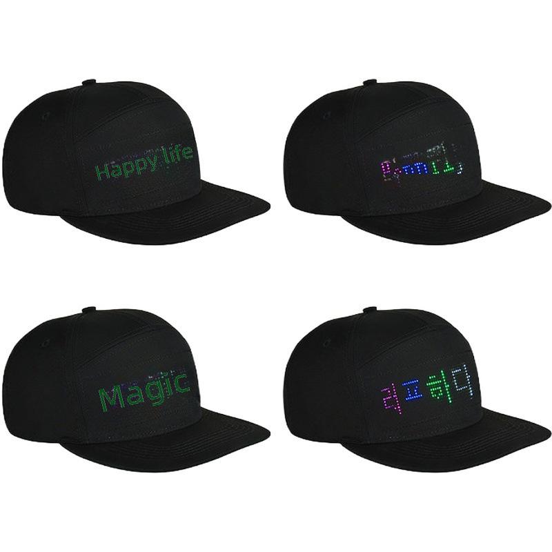 Кепка с Bluetooth-светодиодным дисплеем и управлением через приложение - хлопковая кепка-утконос для динамических сообщений