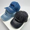 Ретро Мужские Женские Бейсболки Хлопок Вышивка Стирка Универсальные Snapback Кепки Мода Деним Буква На Открытом Воздухе Отдых Спорт