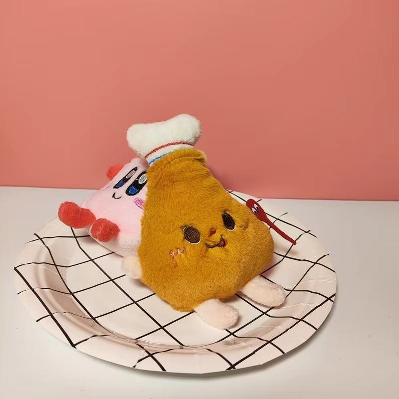 Плюшевый брелок 1 шт., маленькая подвеска в виде гамбургера, картофеля фри, брелок, игрушка, сумка, чехол для мобильного телефона, брелок, подарок на день рождения