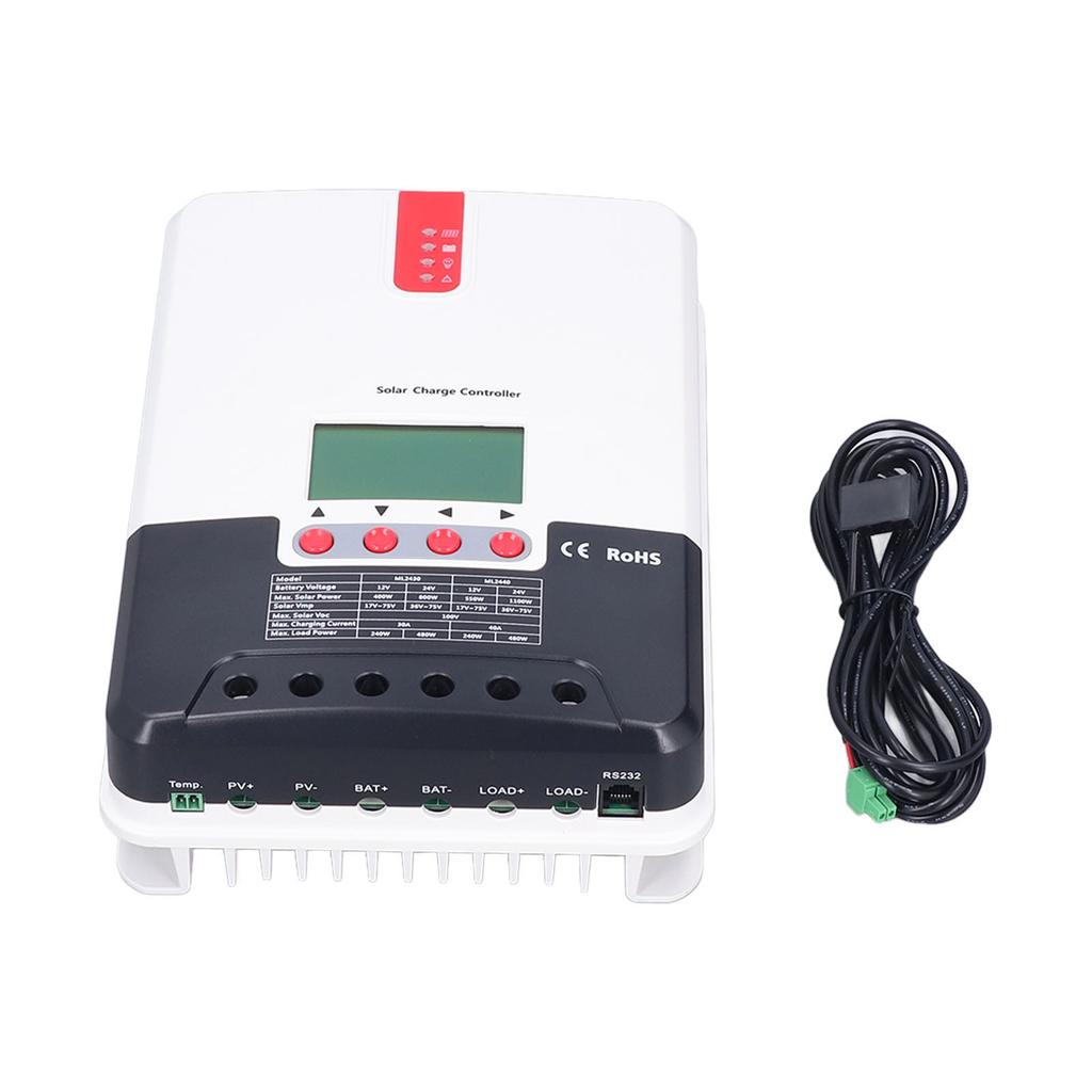 30A 12В/24В MPPT Контроллер заряда солнечной батареи Регулятор Множественные алгоритмы слежения Регулируемый параметр