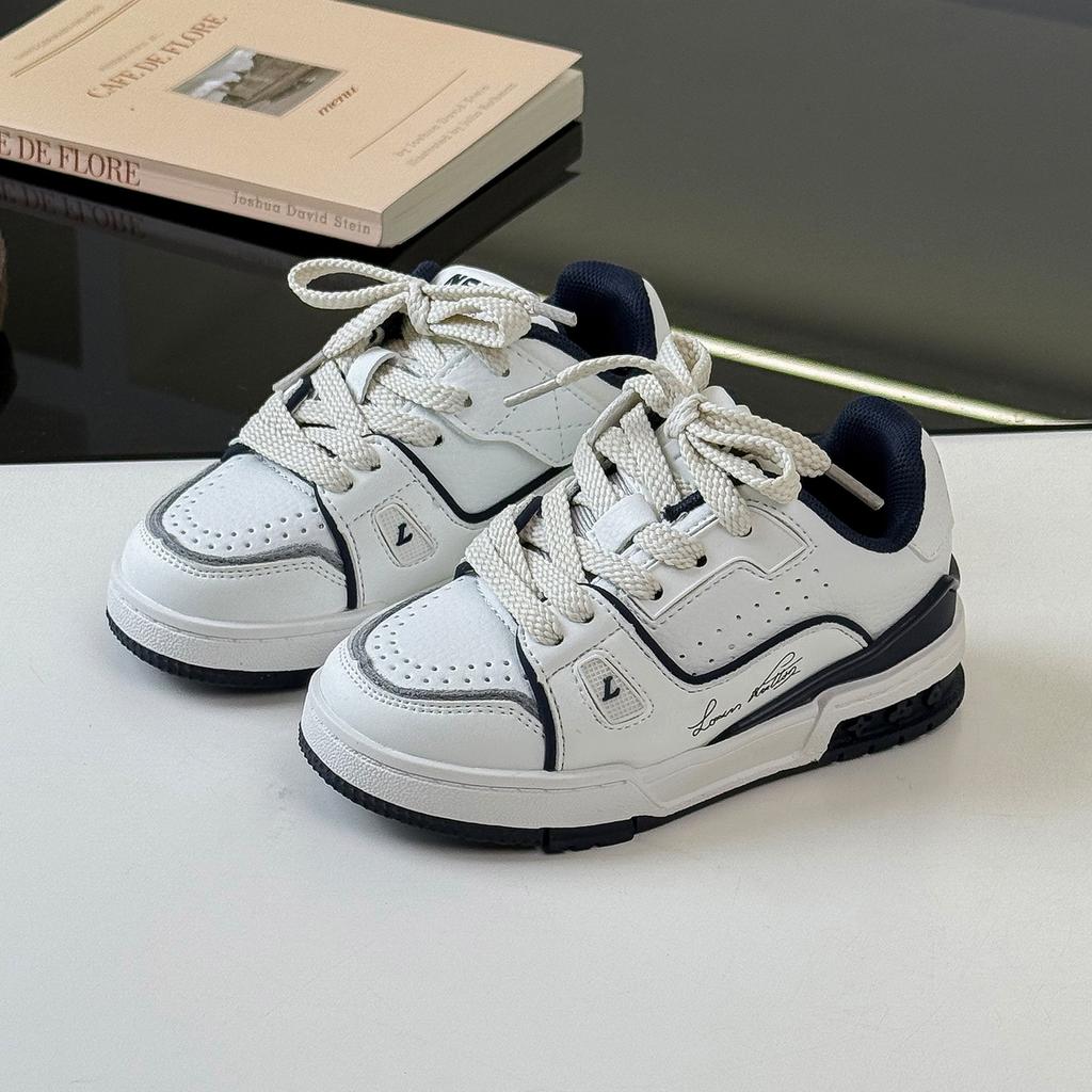 Children's Little White Shoes 2025 Spring and Autumn Classmate Fashion Versatile Boys' Board Shoes Medium and Older Children's Girls' Casual Shoes