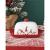 J1UL1N 1Set Ceramic Butter Dishes With Lids, Suitable For Kitchen Countertops, Cheese Storage Containers, Snack Container