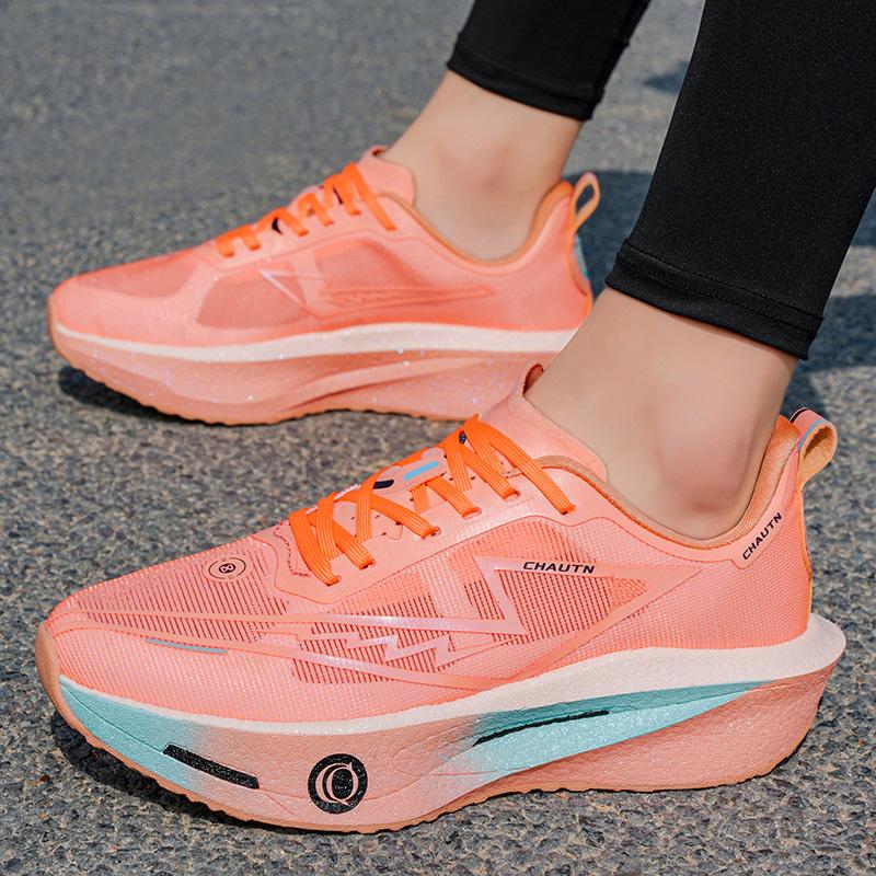 YUYIN Men Sports Sneakers Running Shoes Carbon Board Marathon Breathable Lightweight Women's Comfortable Athletic Nonskid Shoes
