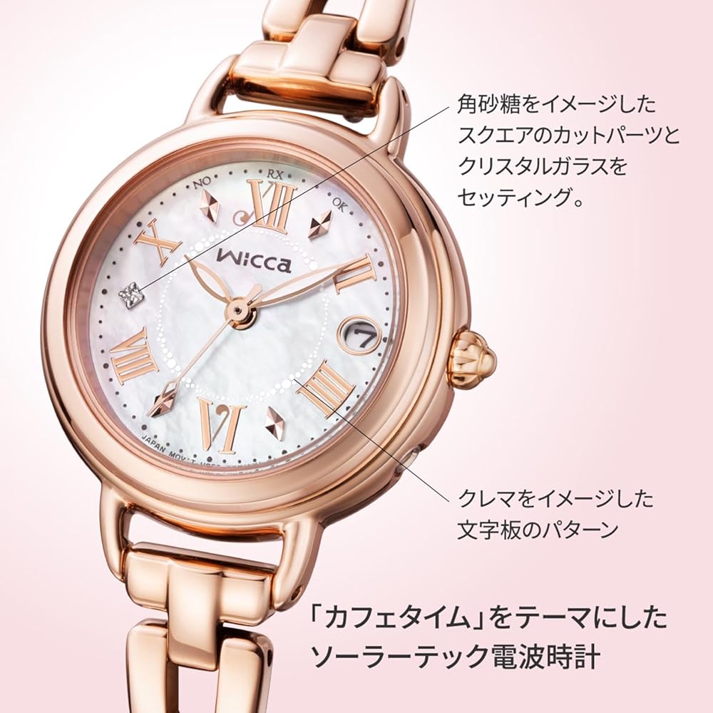 [CITIZEN] часы wicca (Радиоуправляемый/Водонепроницаемый/Перламутровый) KL0-561-21 Женские часы на солнечной батарее с радиоуправлением, Аналоговые, Для бизнеса, Студен
