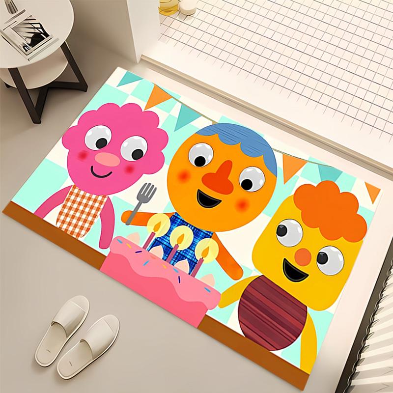 1pc Super Simple Songs Print Area Rug - Soft, Washable Non-Slip Indoor Mat, Living Room, Home Office Decorative Rug,Office Decorative