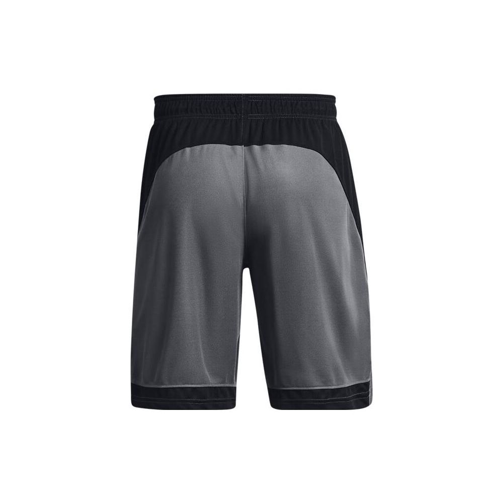 Under Armour Color Block Brand Logo Knitted Basketball Shorts Men Shorts Gray 1370220-012