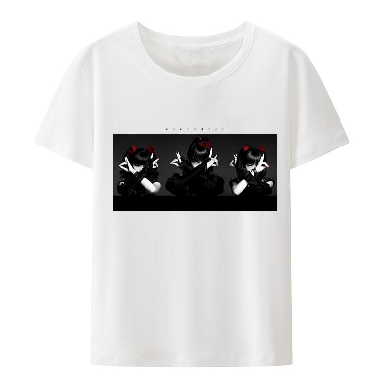 Новое поступление BABYMETAL Heavy Metal Electroacoustic Band Футболка Rock Band Унисекс и для женщин Подарочная футболка для отдыха на улице в стиле хип-хоп Модная футболка