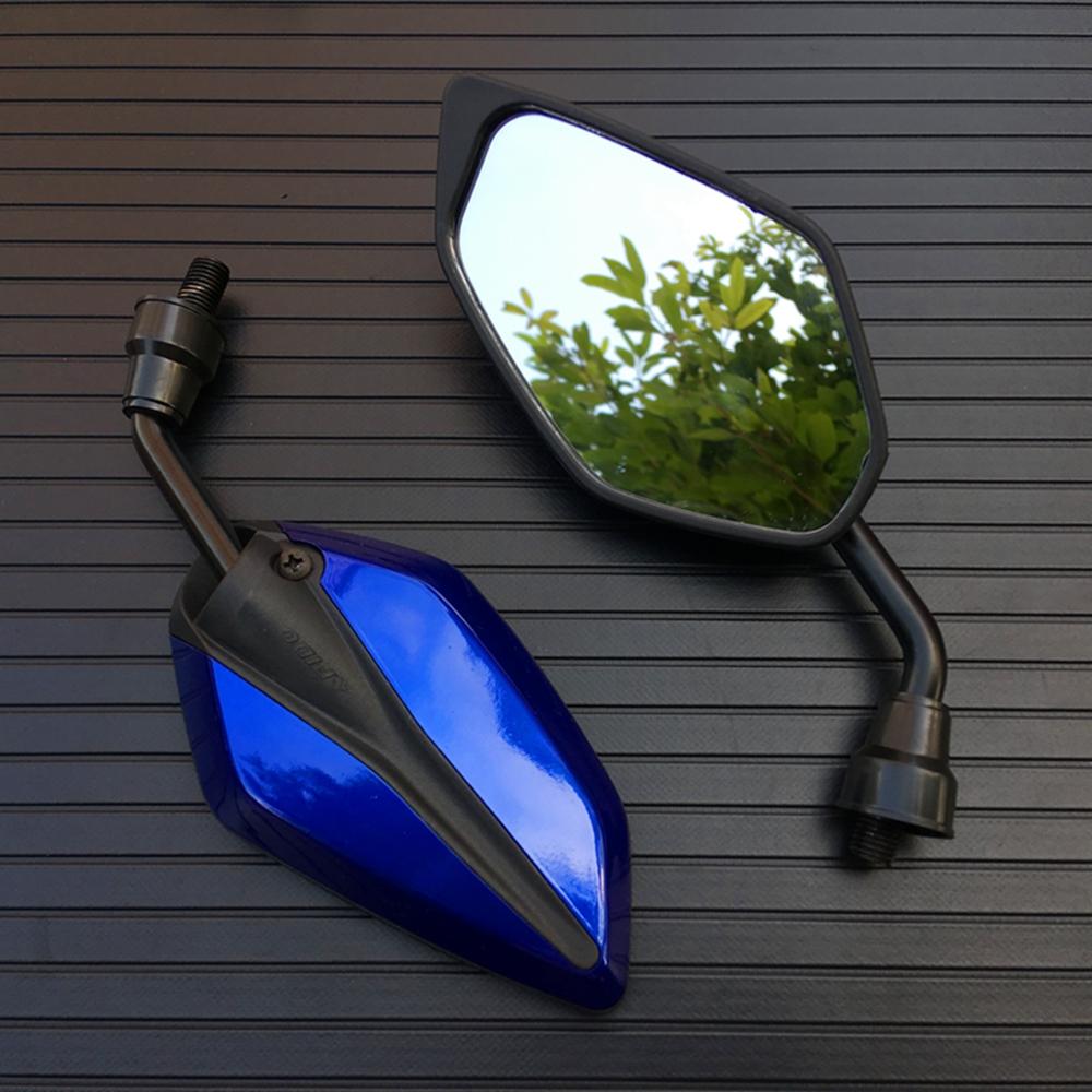 2 шт./пара зеркал для мотоцикла, скутера, электровелосипеда, зеркала заднего вида, выпуклое зеркало заднего вида для электромобиля, 10 мм, углеродное волокно